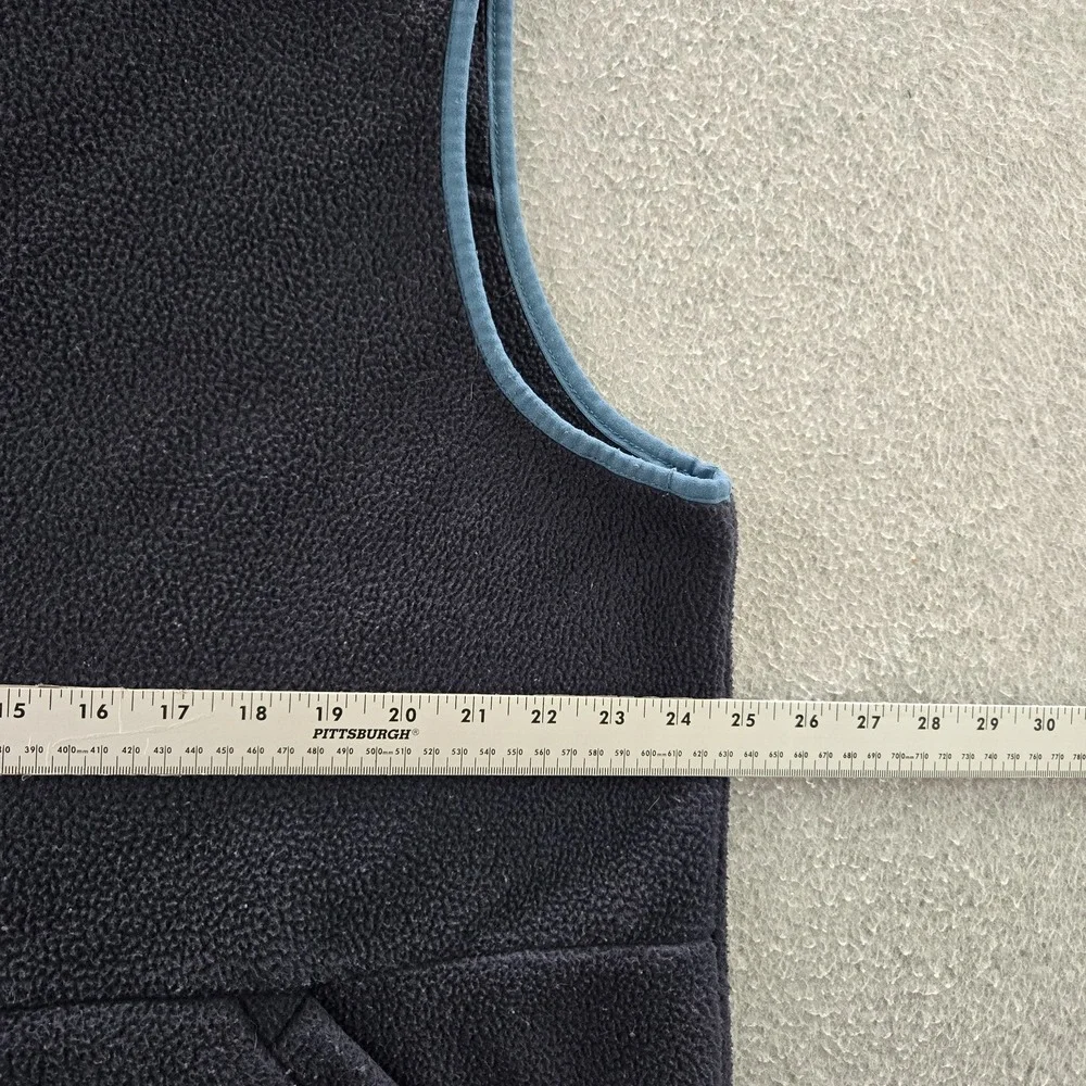 The North Face Men Vest XL Navy Carbondale‎ Fleece Outdoor Logo Sleeveless